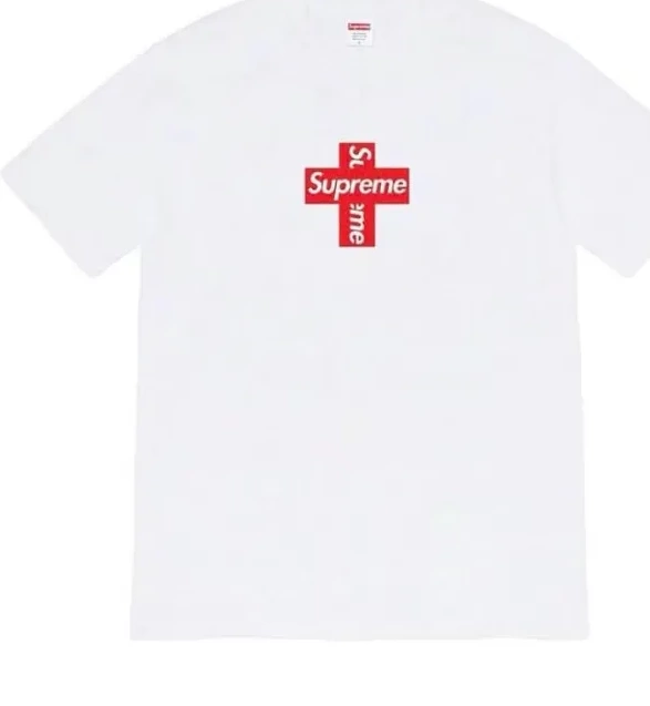 White CROSS LOGO Black S sleeved XL BOX L M T-shirt Short 0607